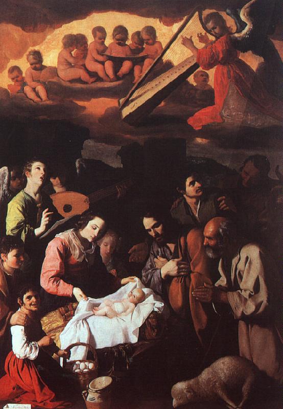 Francisco de Zurbaran The Adoration of the Shepherds_a oil painting image